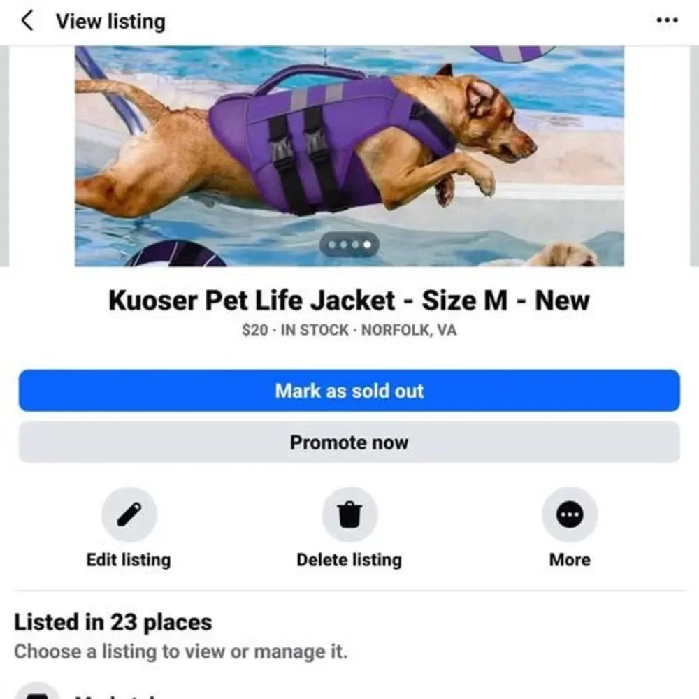 Kuoser Dog Life Jacket -Size M - new